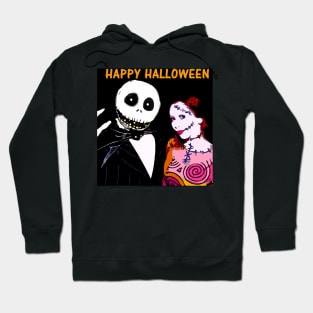 Custom Halloween card Scary couple Hoodie